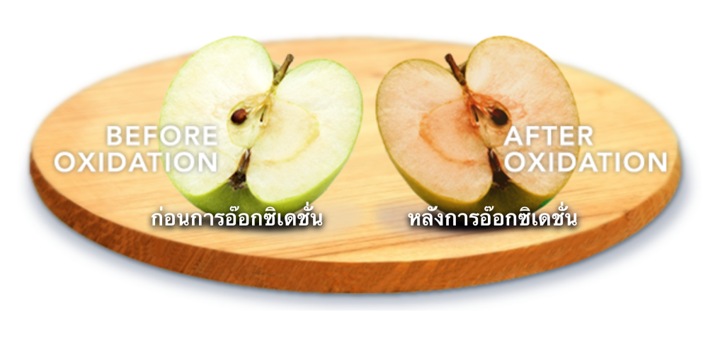 การเกิด Oxidation ในแอปเปิ้ล